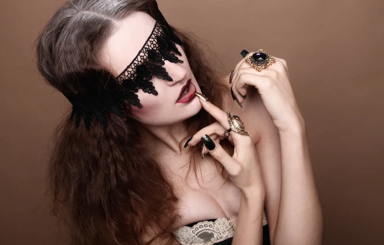 Photo wallpaper fashion, model, pose, nails, fabric