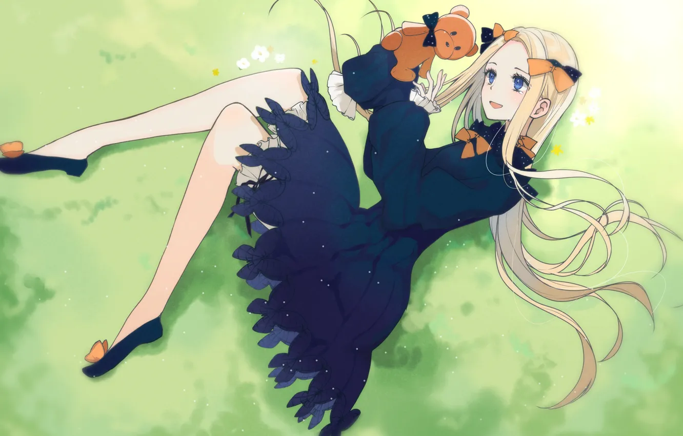 Photo wallpaper meadow, lies, Fate / Grand Order, The destiny of a great campaign, Abigail Williams, Foreigner