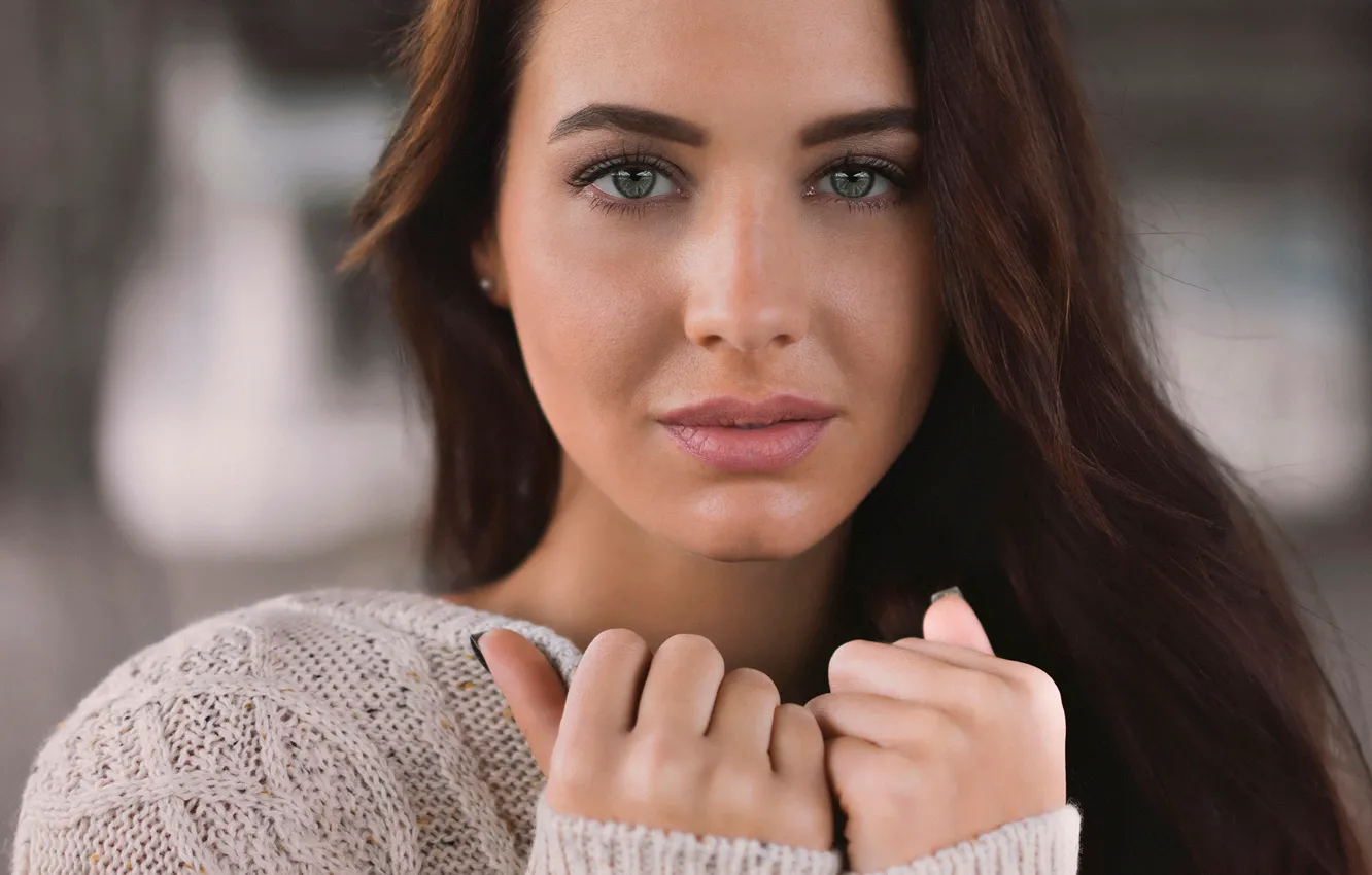 Photo wallpaper portrait, bokeh, Jenna, Martin Kühn