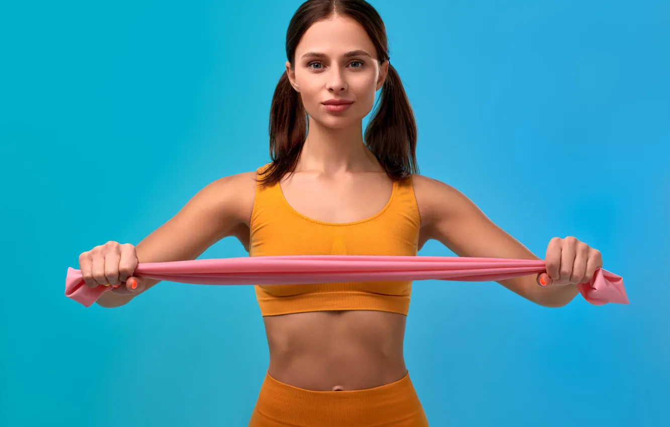 Photo wallpaper look, pose, background, model, portrait, makeup, figure, hairstyle