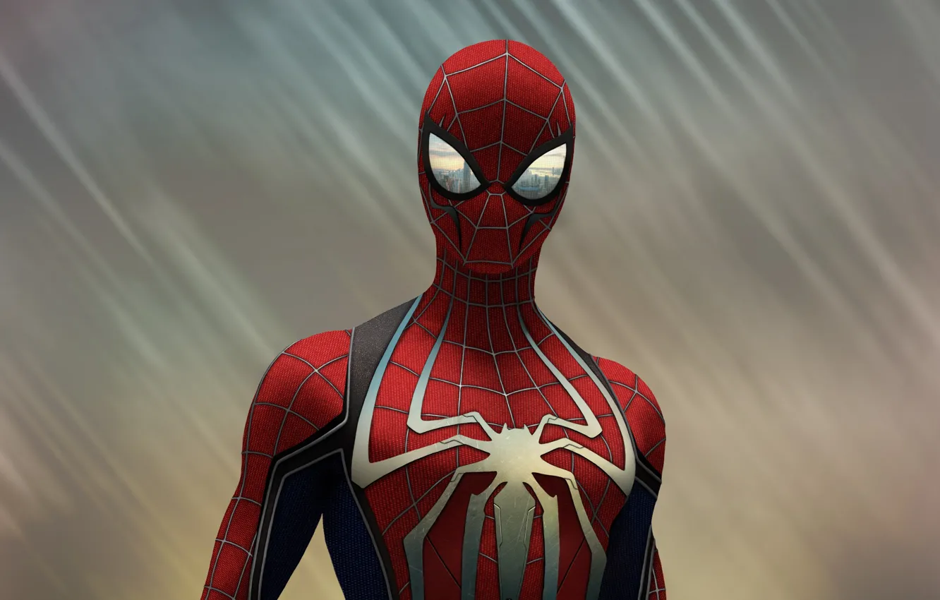 Photo wallpaper the game, figure, mask, hero, costume, game, superhero, Marvel
