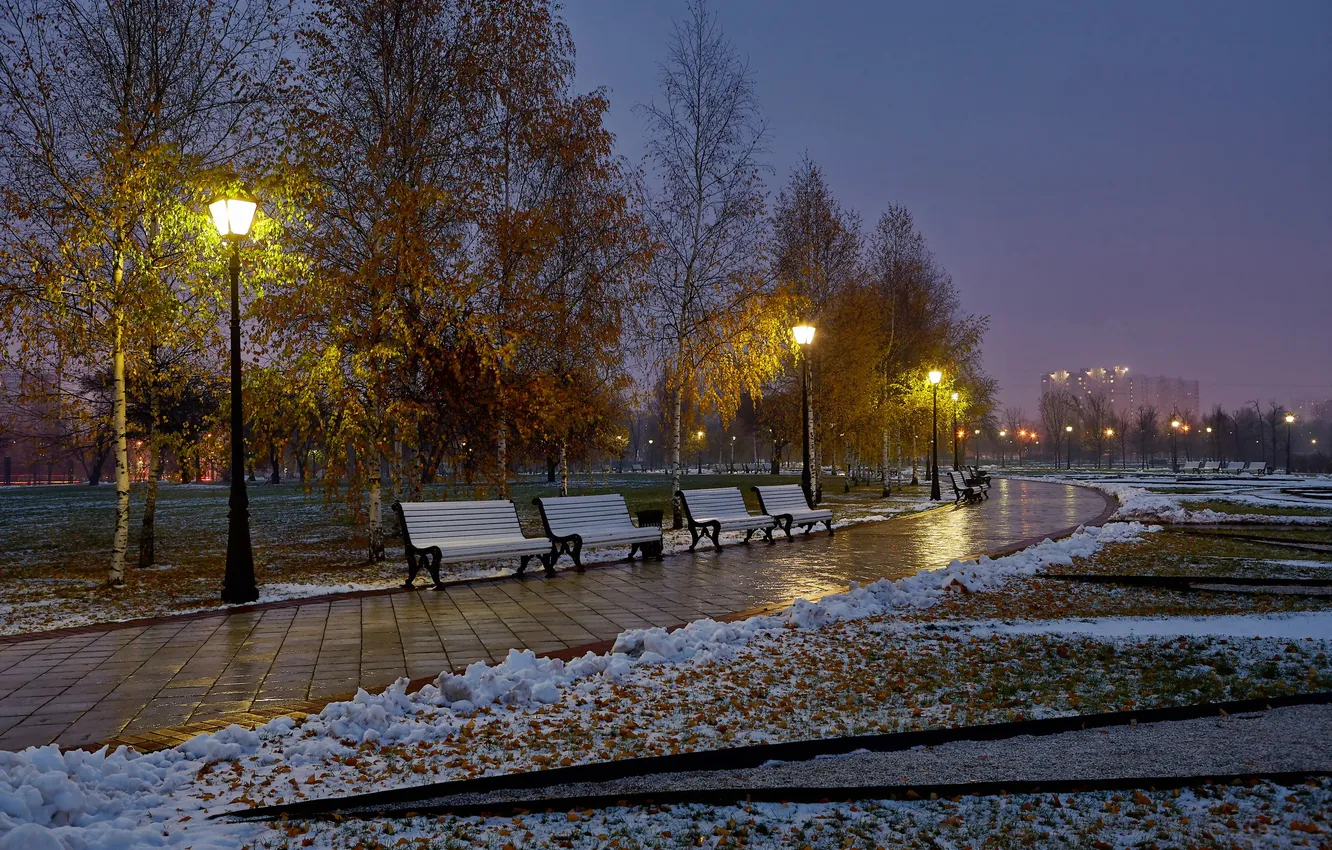 Photo wallpaper autumn, the city, Park, Tsaritsyno