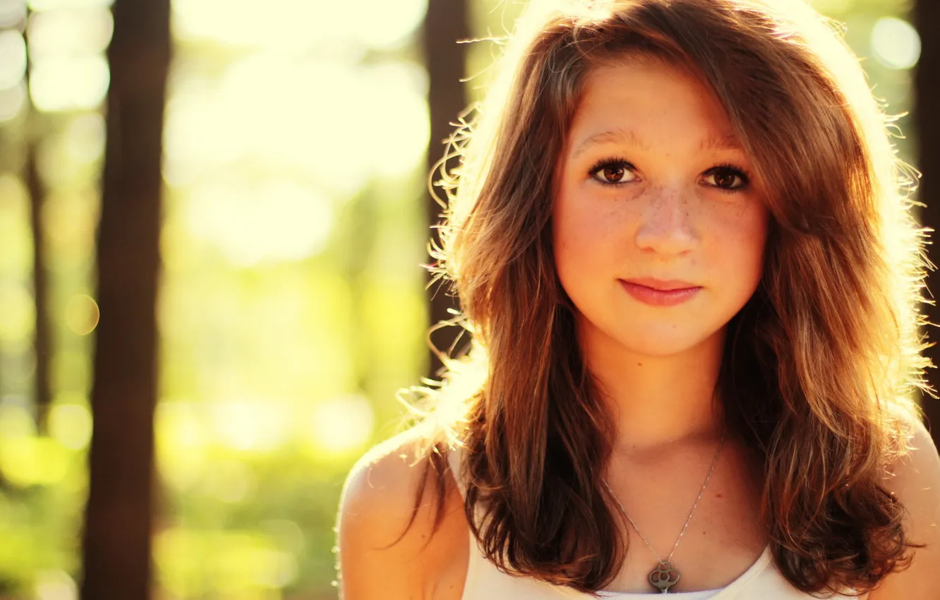 Photo wallpaper girl, light, background