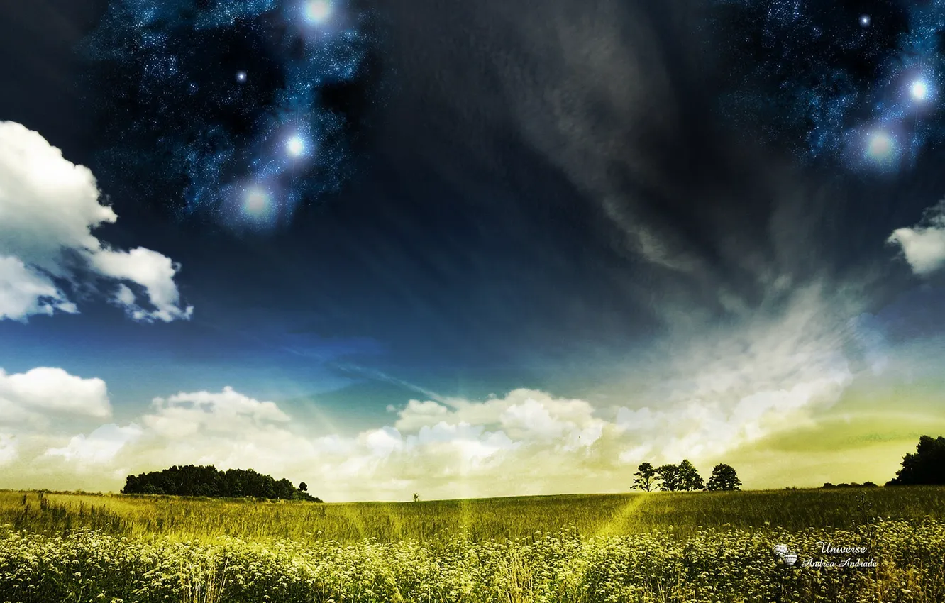 Photo wallpaper landscape, nature, rendering