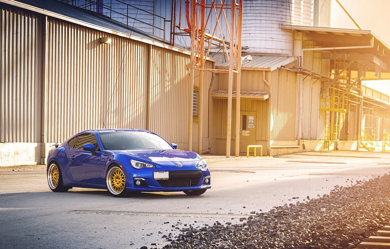 Photo wallpaper Subaru, blue, blue, Subaru, brz