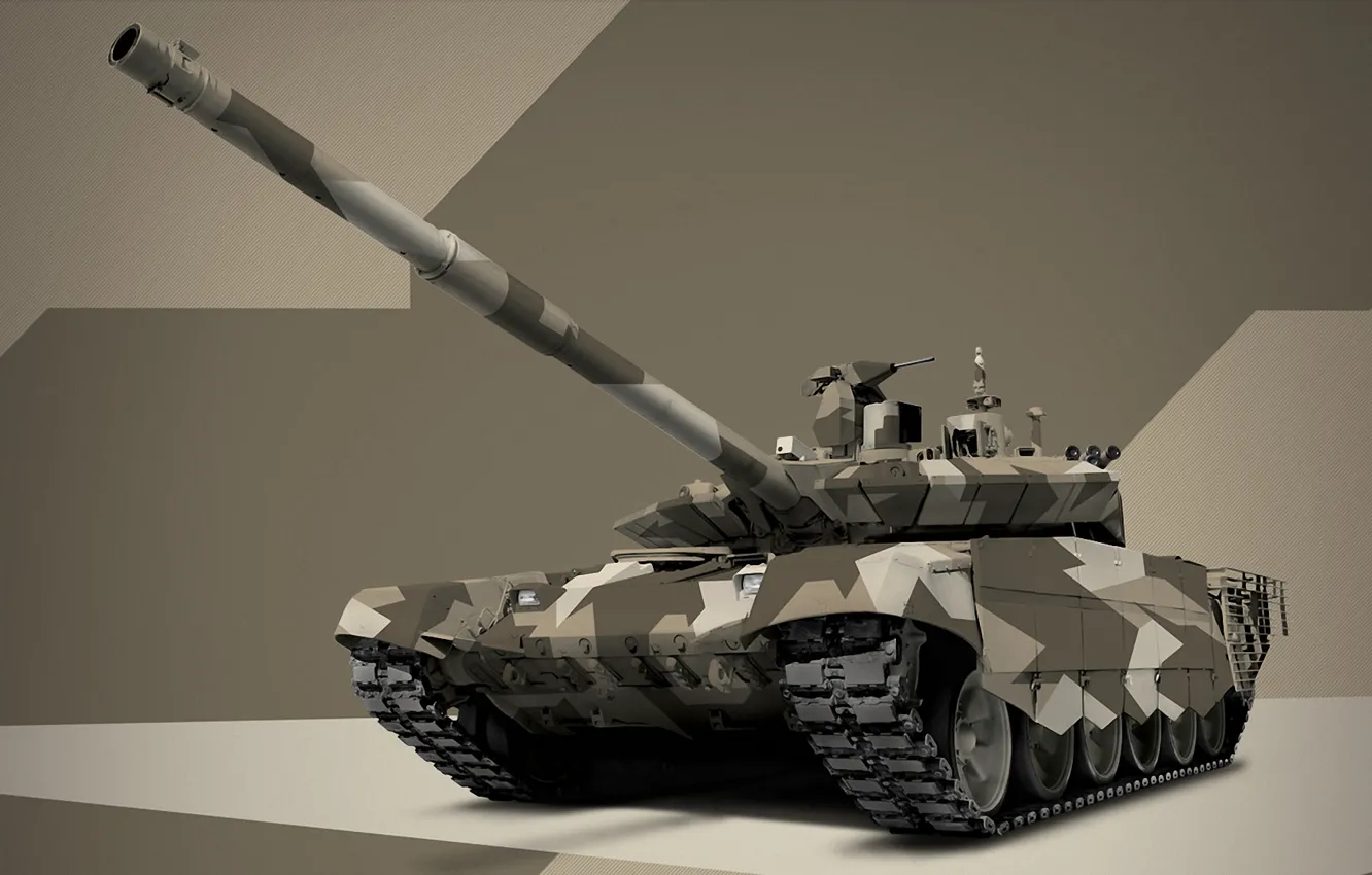 Photo wallpaper Tank, T-90 MS, Uralvagonzavod