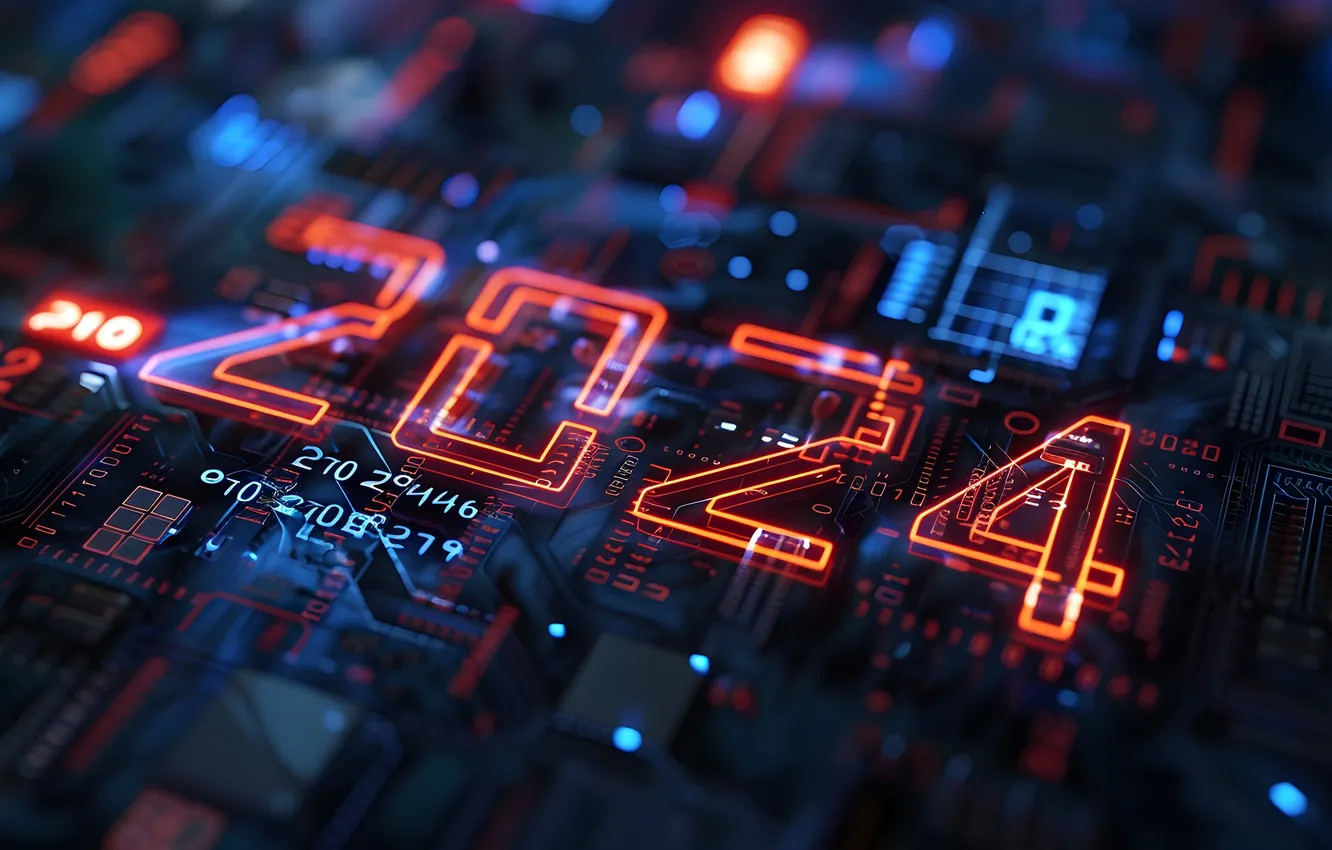 Photo wallpaper New Year, 2024, 2024 year