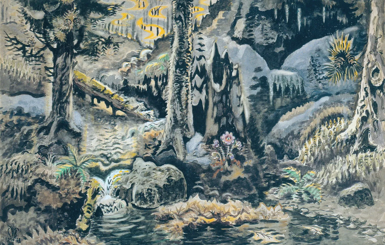 Photo wallpaper Charles Ephraim Burchfield, 1950-64, Retreat of Winter