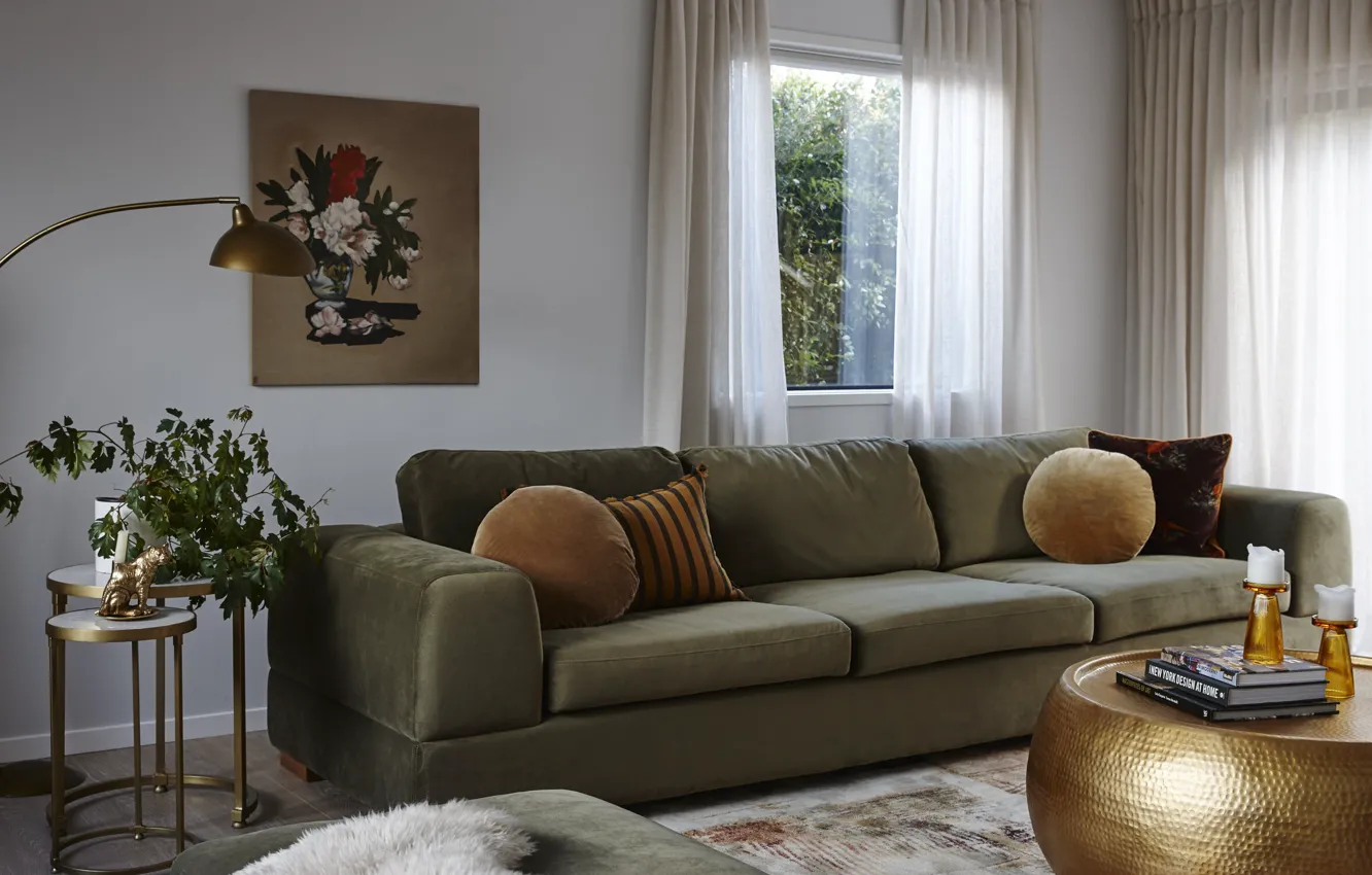 Photo wallpaper design, style, plant, lamp, interior, New Zealand, sofa, Auckland