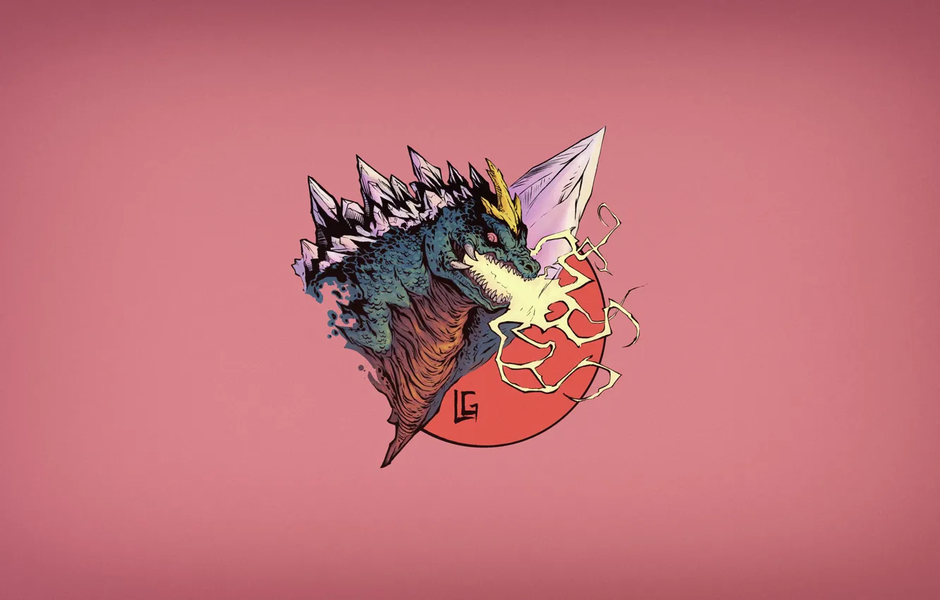 Photo wallpaper background, figure, monster, art, Godzilla, art, Godzilla, Gull