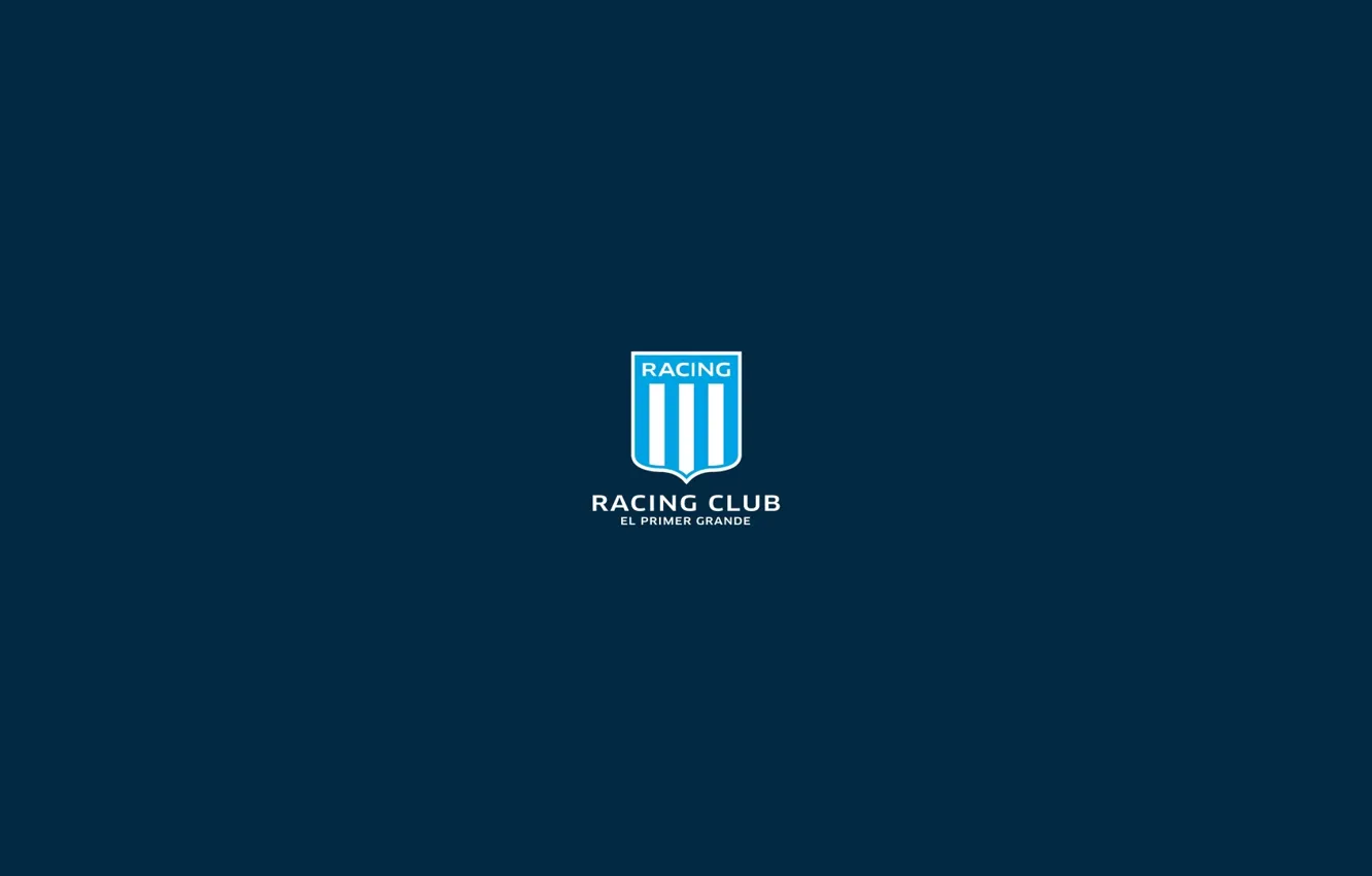Photo wallpaper logo, shield, Argentine soccer, Racing Club