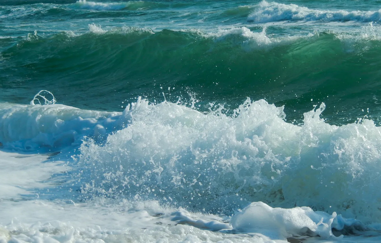 Photo wallpaper sea, wave, widescreen, Wallpaper, wallpaper, sea, widescreen, background