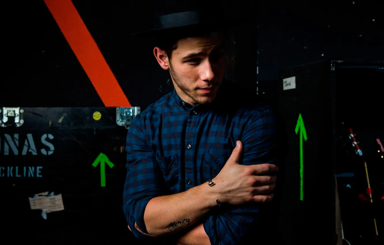 Photo wallpaper photoshoot, Los Angeles Times, Nick Jonas