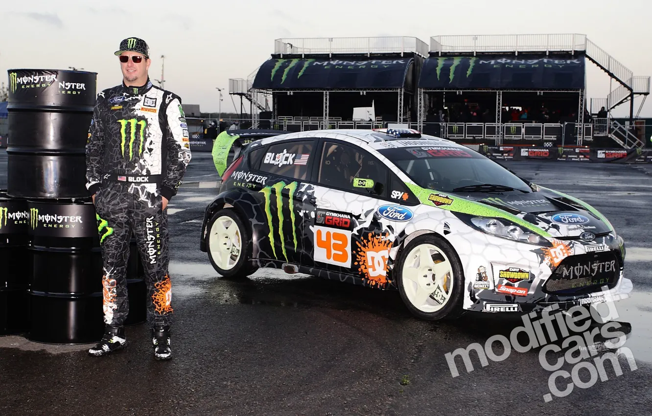 Photo wallpaper Ford, Monster Energy, Ken Block, Rally, Fiesta, Gymkhana