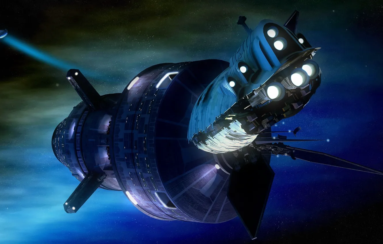 Photo wallpaper space, stars, rimwarsd station