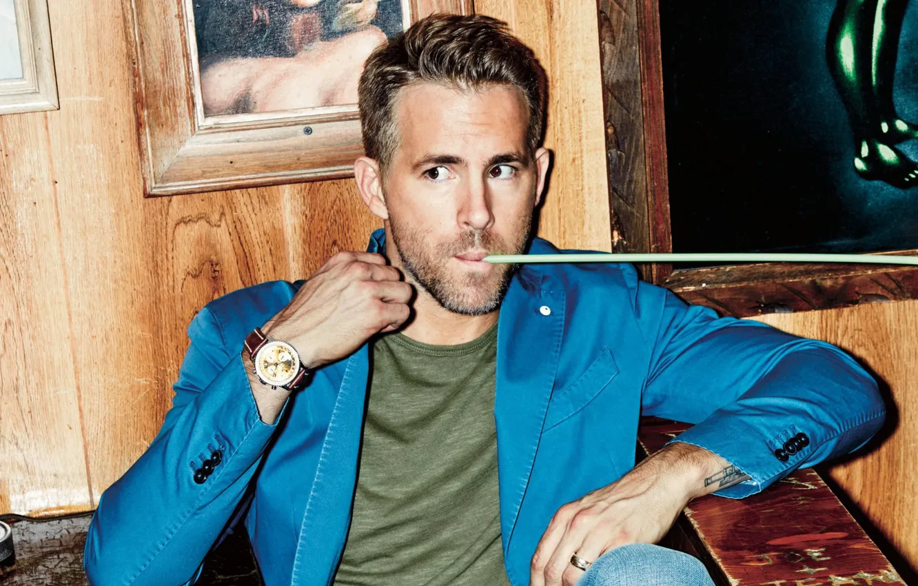 Photo wallpaper look, male, Ryan Reynolds, jacket