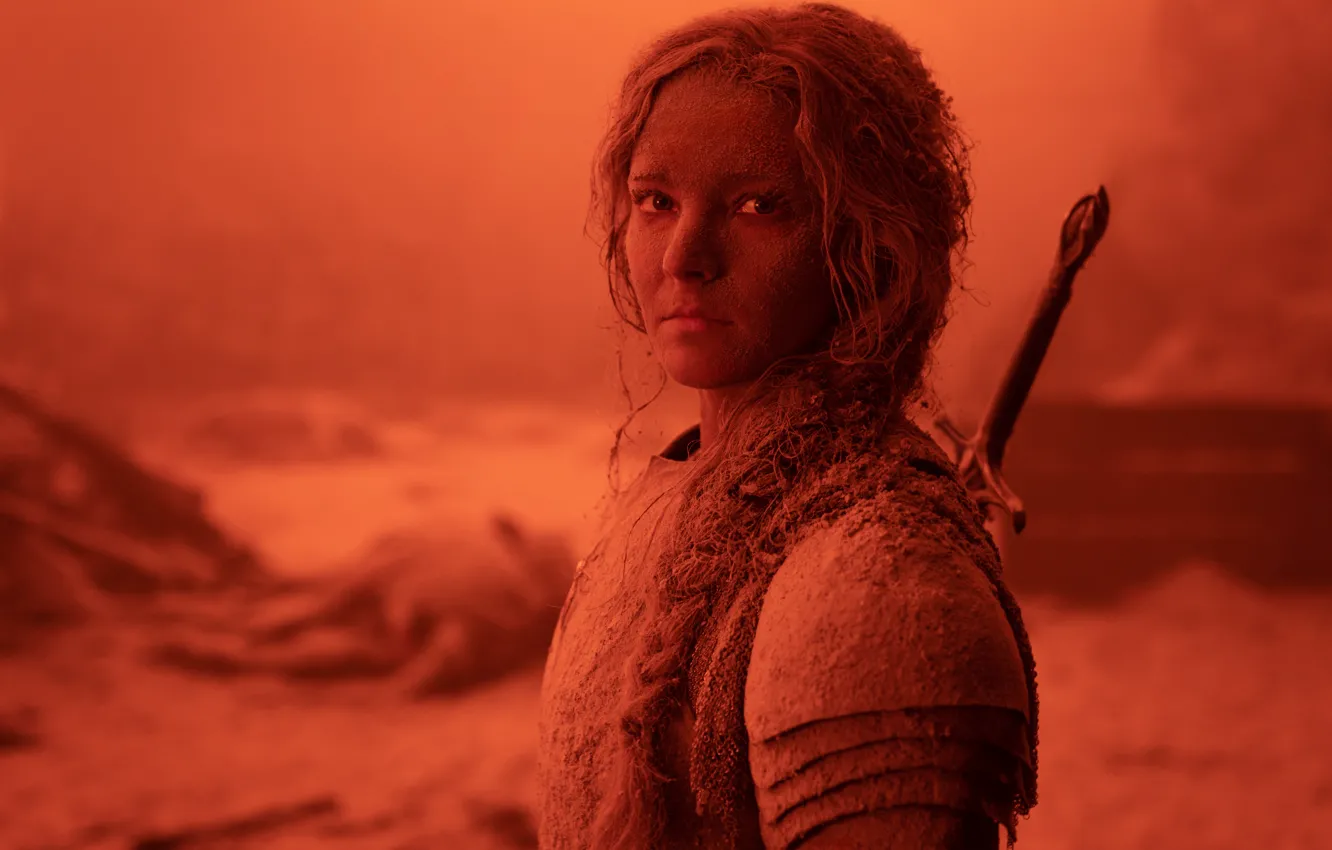 Photo wallpaper girl, elf, Galadriel, Amazon Studios, 2022, Galadriel, The Lord of the Rings: Rings of Power, …