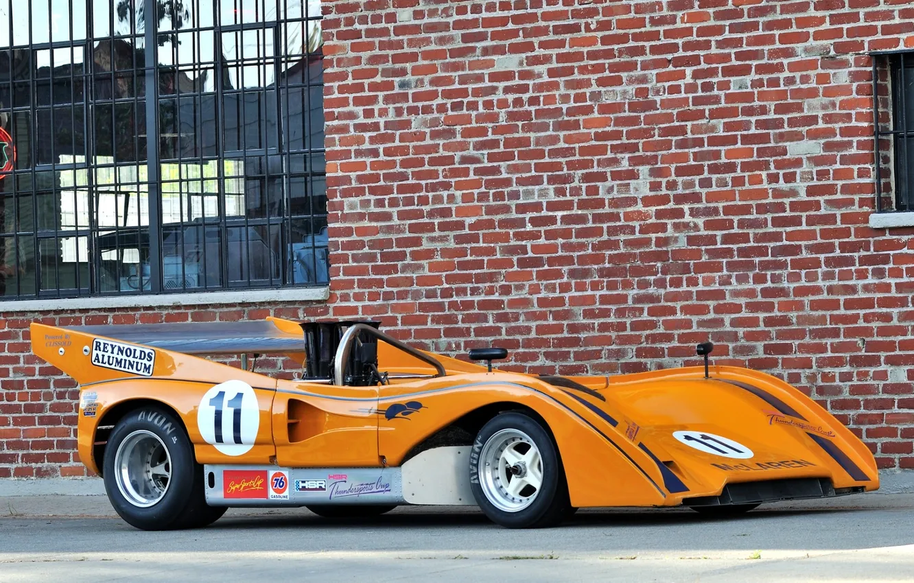 Photo wallpaper background, McLaren, 1971, the front, McLaren, racing car, Can-Am, M8E