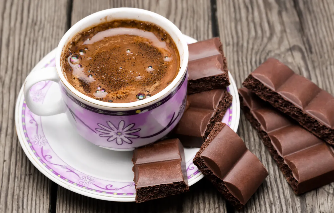 Photo wallpaper coffee, chocolate, Cup, cup, chocolate, beans, coffee