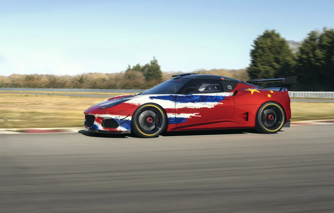 Photo wallpaper track, Lotus, Evora, 2019, GT4 Concept