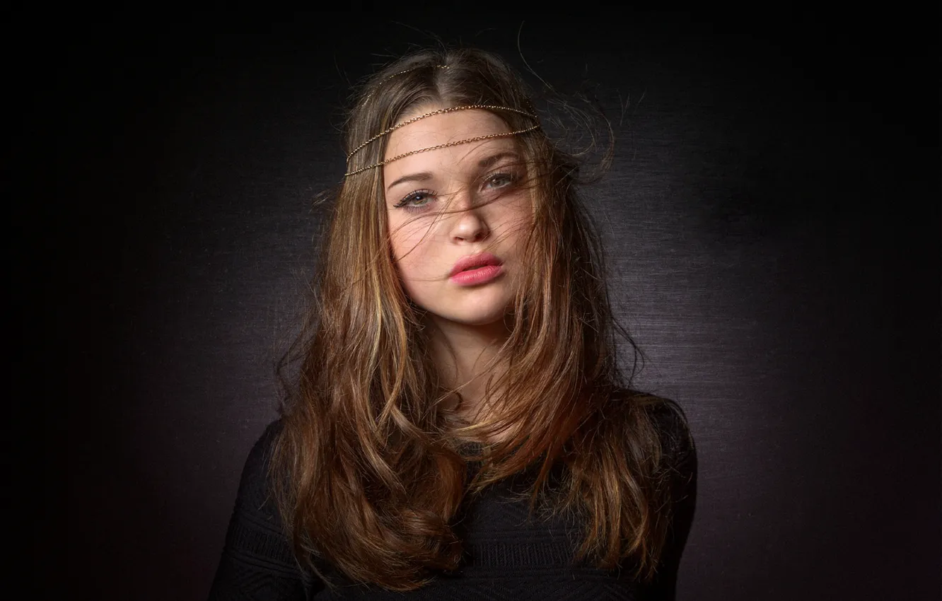 Photo wallpaper girl, model, hair, portrait, Michele Spengler