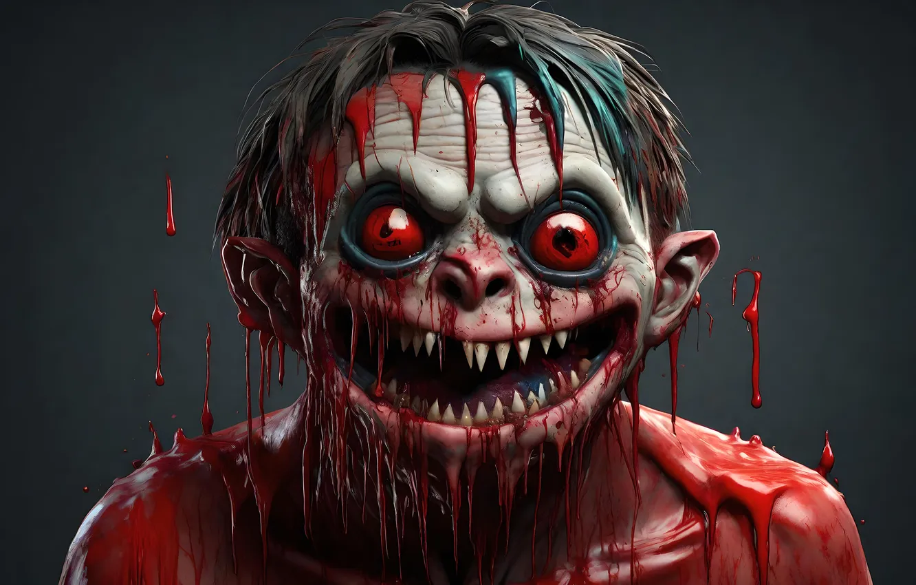 Photo wallpaper zombies, wounds, horror