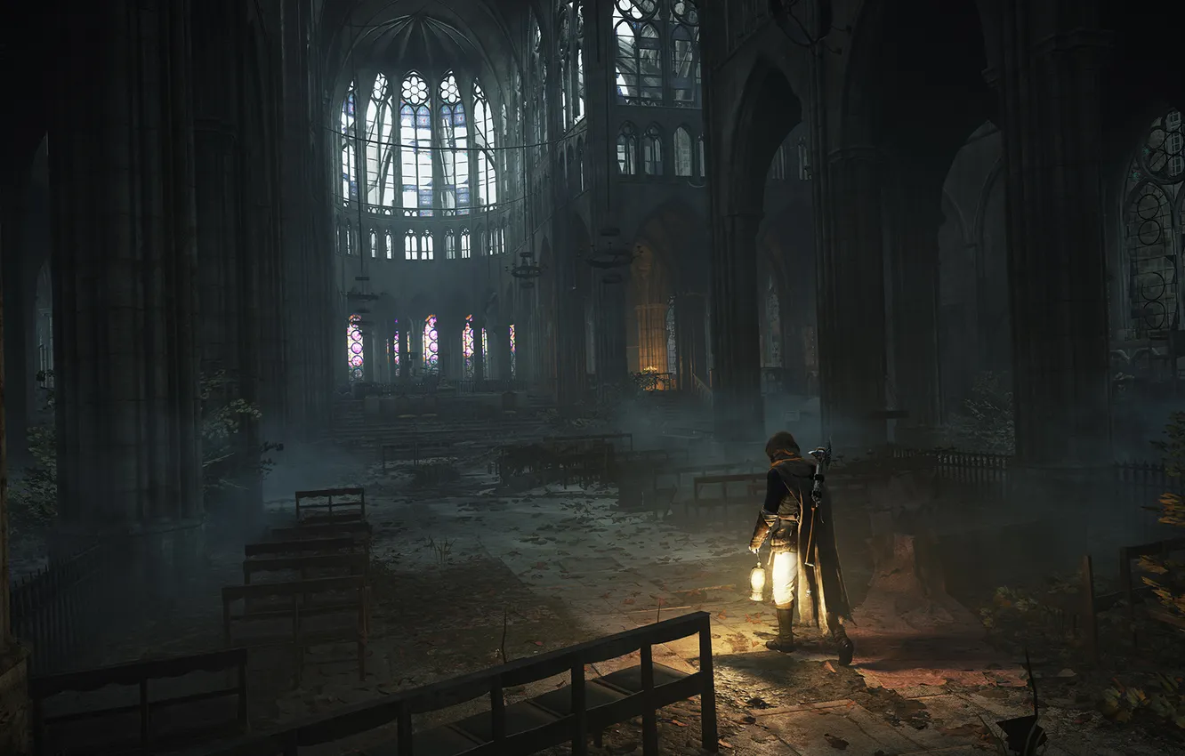 Photo wallpaper the building, lamp, killer, Assassin’s Creed Unity