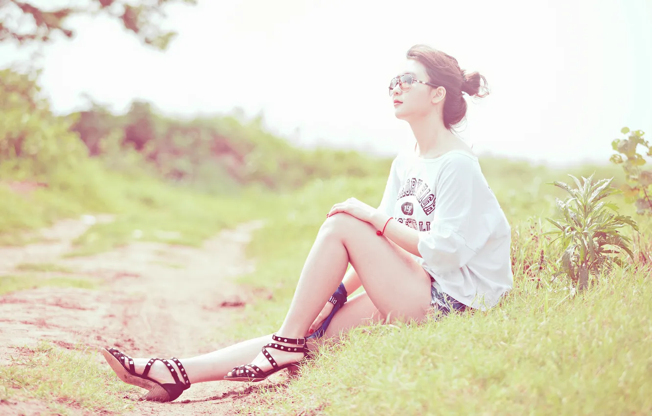 Photo wallpaper girl, beautiful, cute