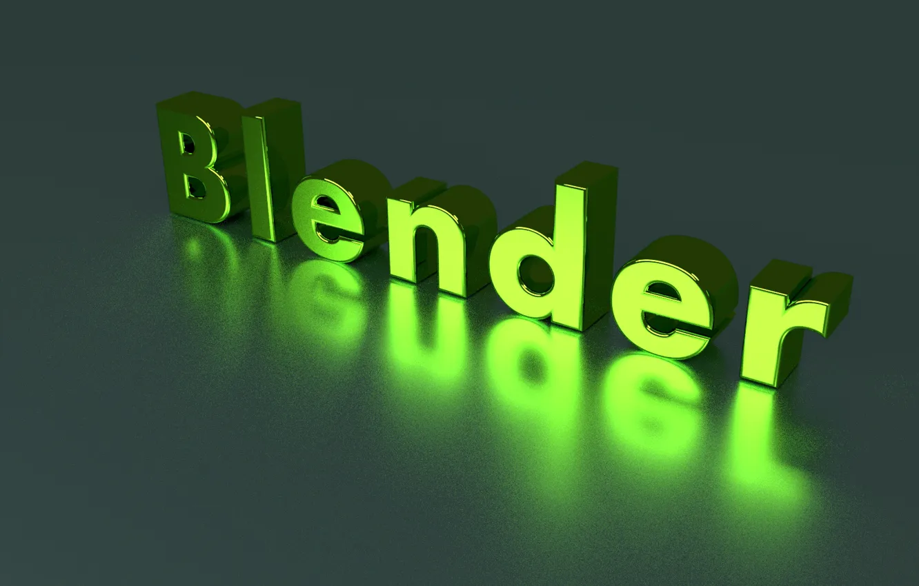 Photo wallpaper green, green, the inscription, blender, blender