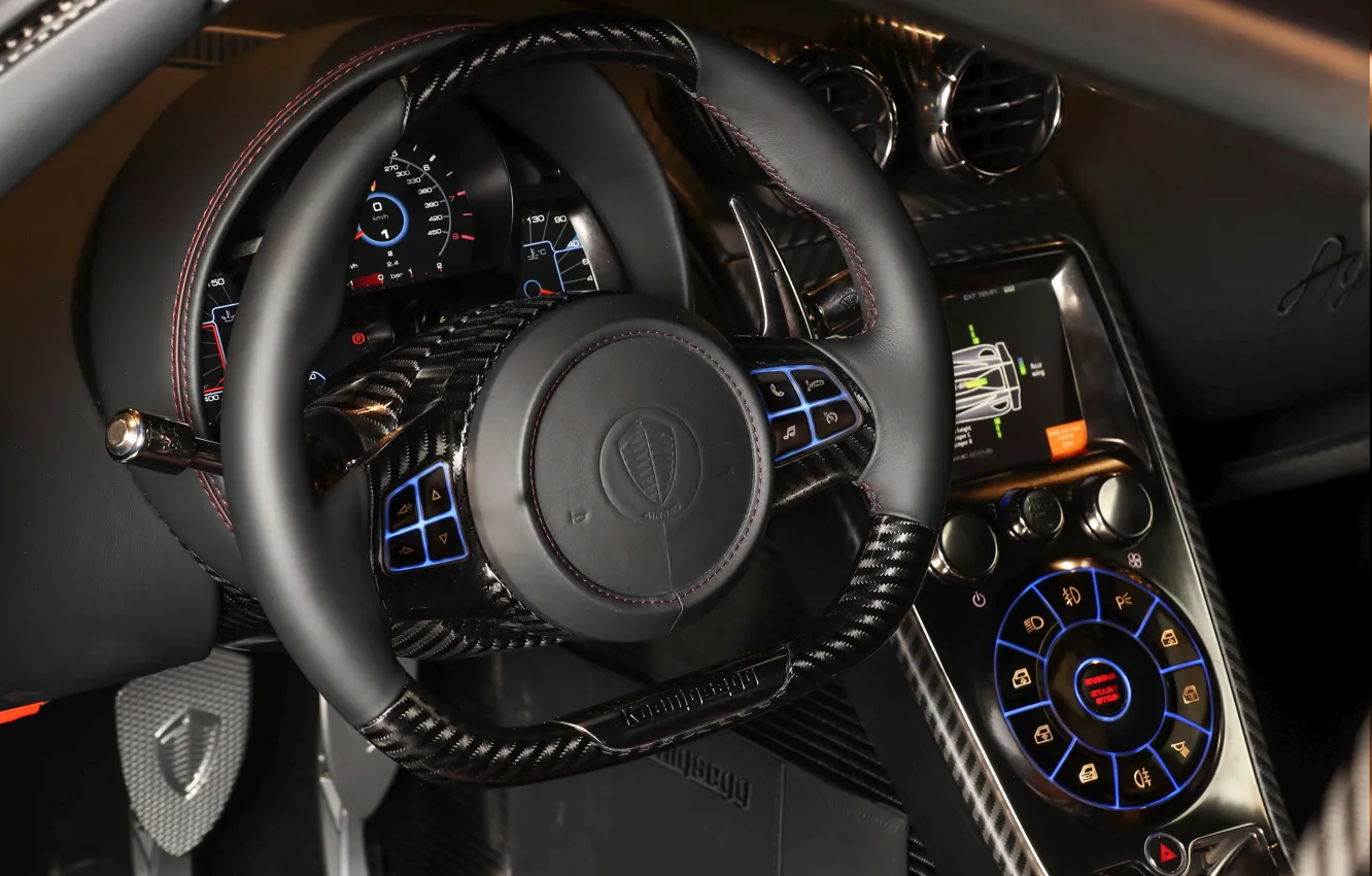 Photo wallpaper Koenigsegg, Carbon, Devices, Interior, RSR, Agera R