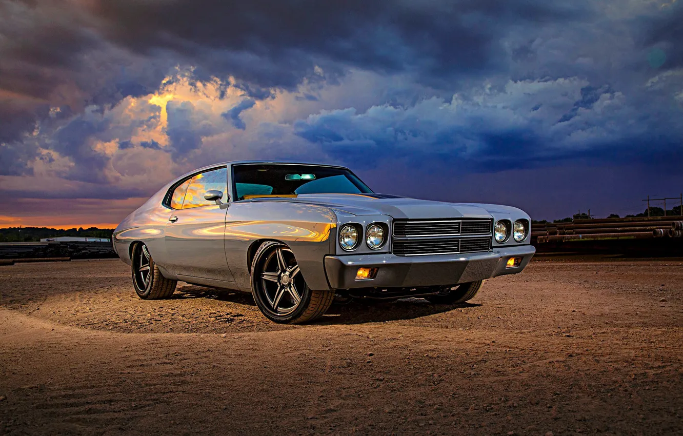 Photo wallpaper Muscle, Front, Chevelle, Vehicle