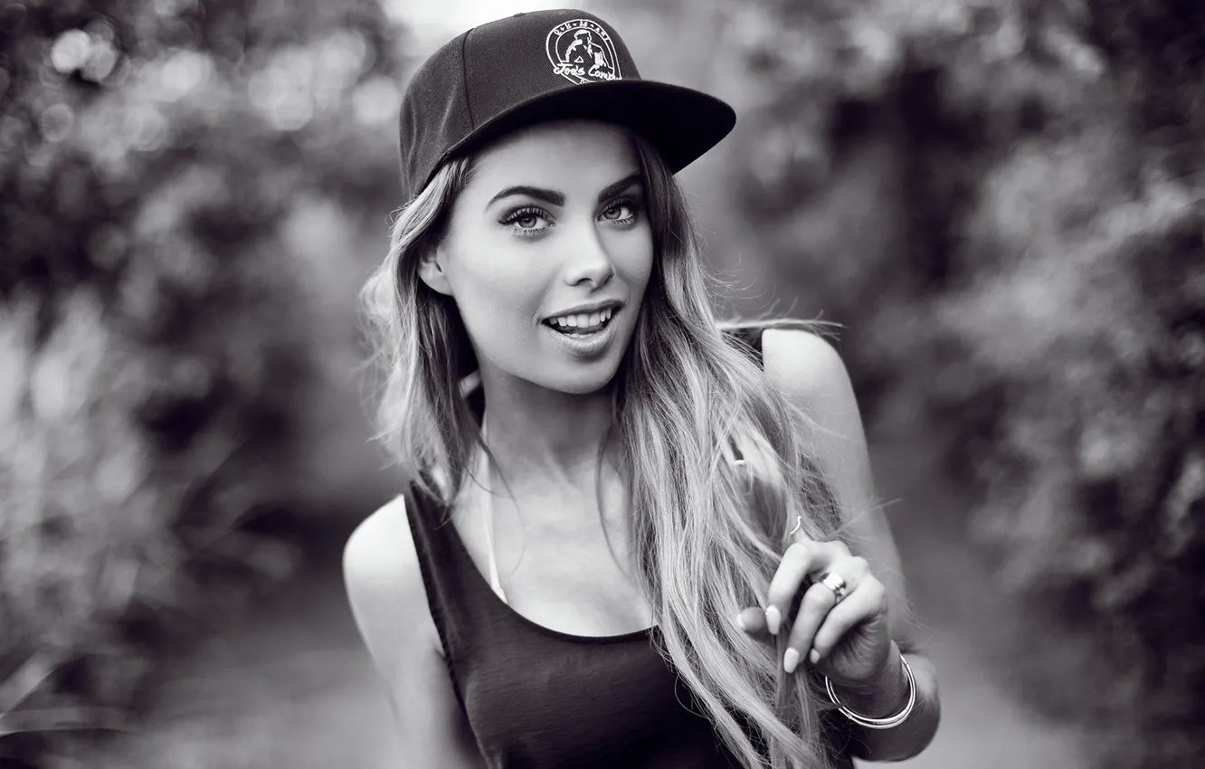 Photo wallpaper girl, hot, sexy, eyes, smile, beautiful, figure, model