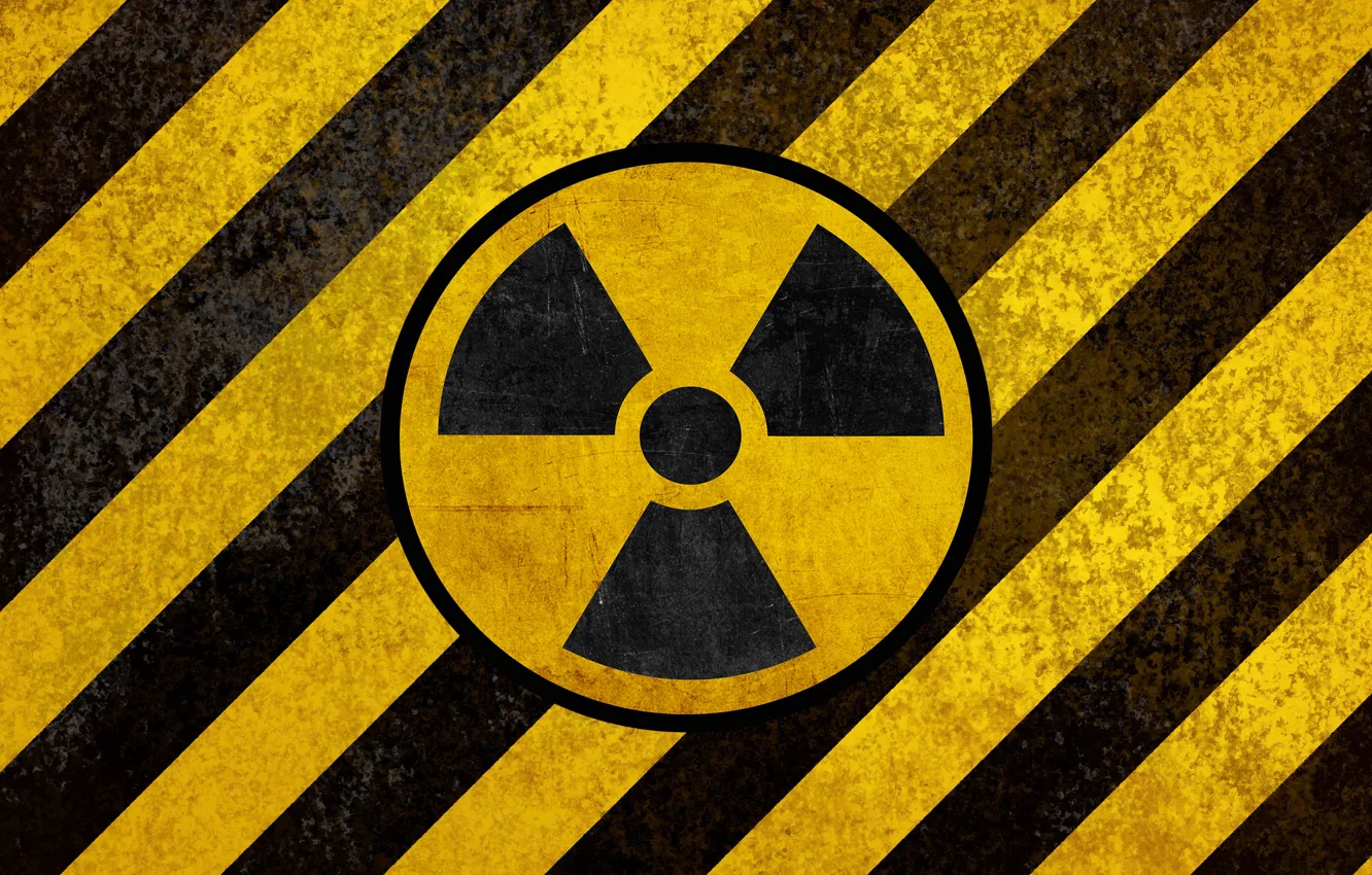 Photo wallpaper Sign, Radiation, Radiation sign, Danger, Danger, Radiation