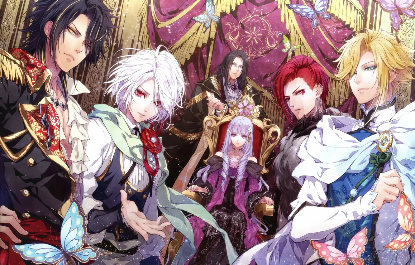 Photo wallpaper look, girl, smile, guy, gesture, the throne, art, Leon