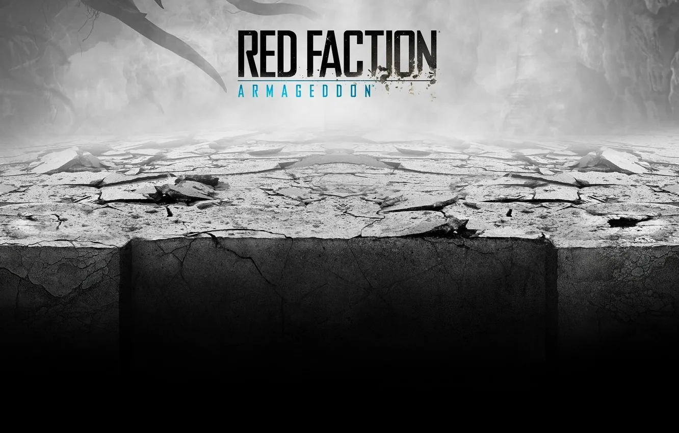 Photo wallpaper cracked, abyss, Armageddon, Red Faction