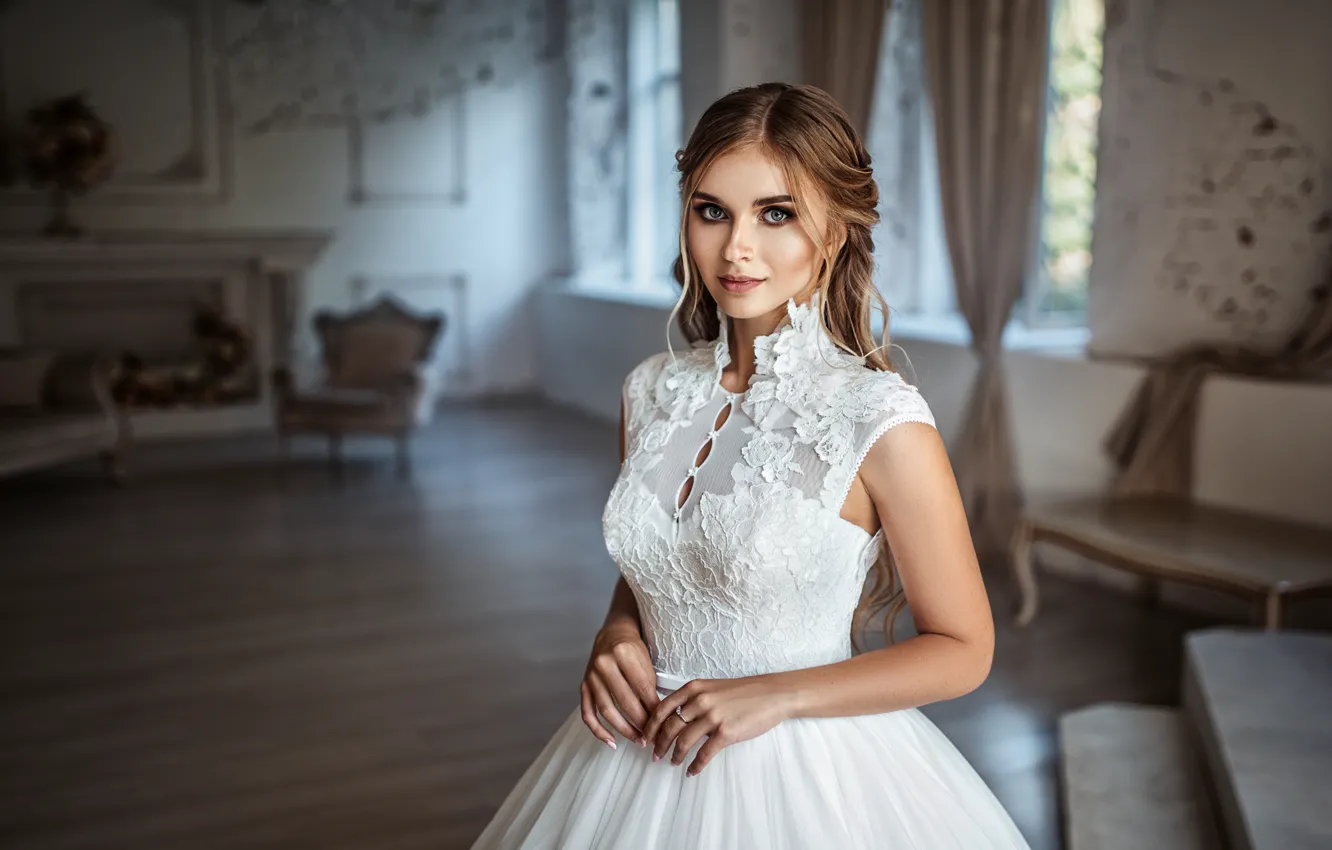 Photo wallpaper girl, dress, beauty, the bride, Alena, Igor Kondakov