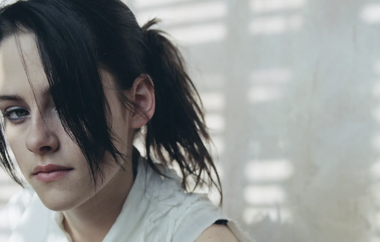 Photo wallpaper look, portrait, actress, brunette, Kristen Stewart, Kristen Stewart, bokeh