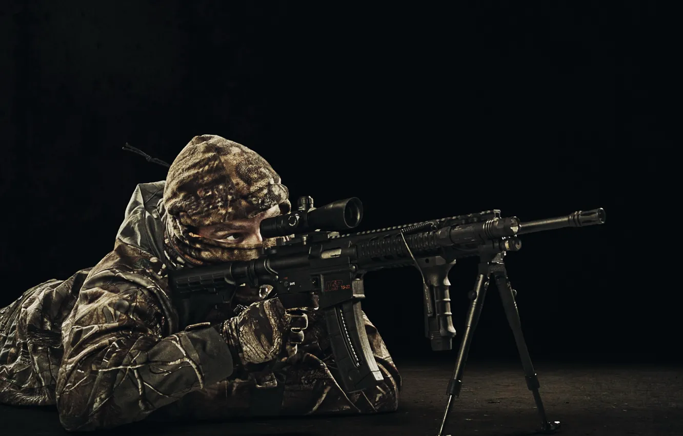 Photo wallpaper gun, sniper, rifle