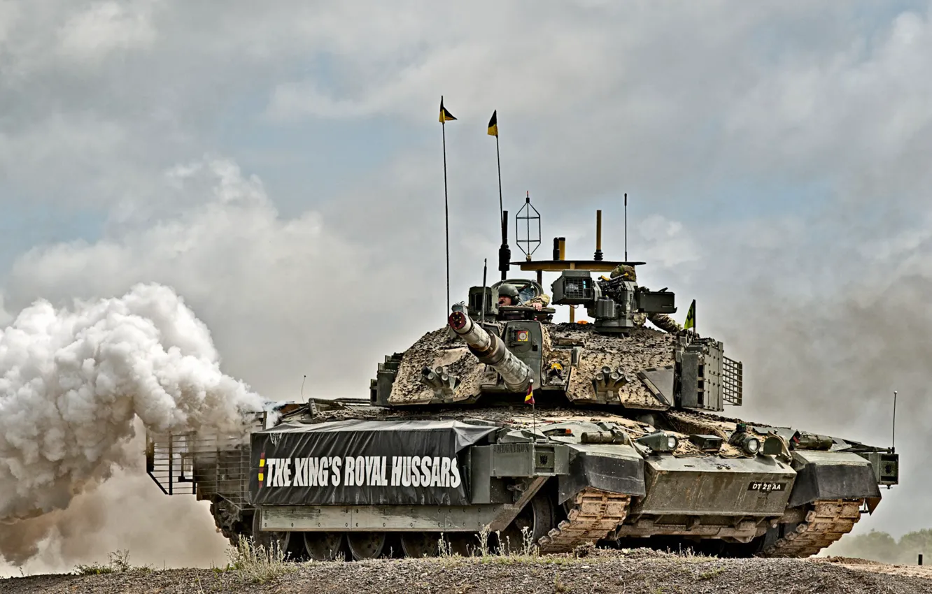 Photo wallpaper tank, British, Challenger 2, main battle tank, Challenger 2