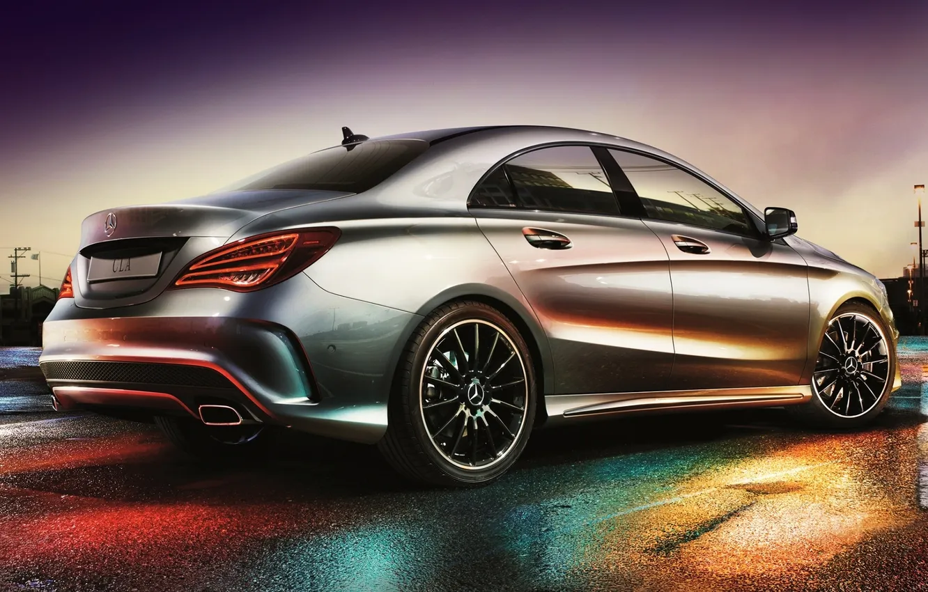 Photo wallpaper background, Mercedes-Benz, Mercedes, rear view, AMG, 250, Sports Package, CLA