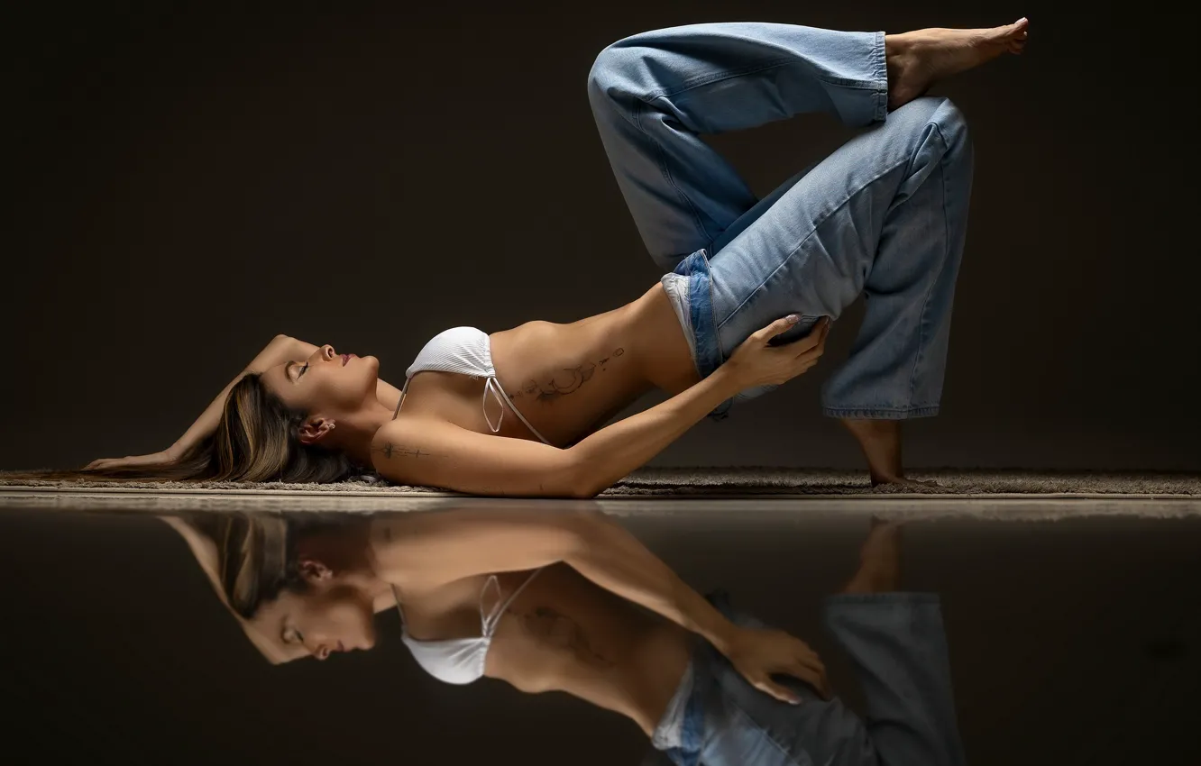 Photo wallpaper girl, pose, otrozhenie