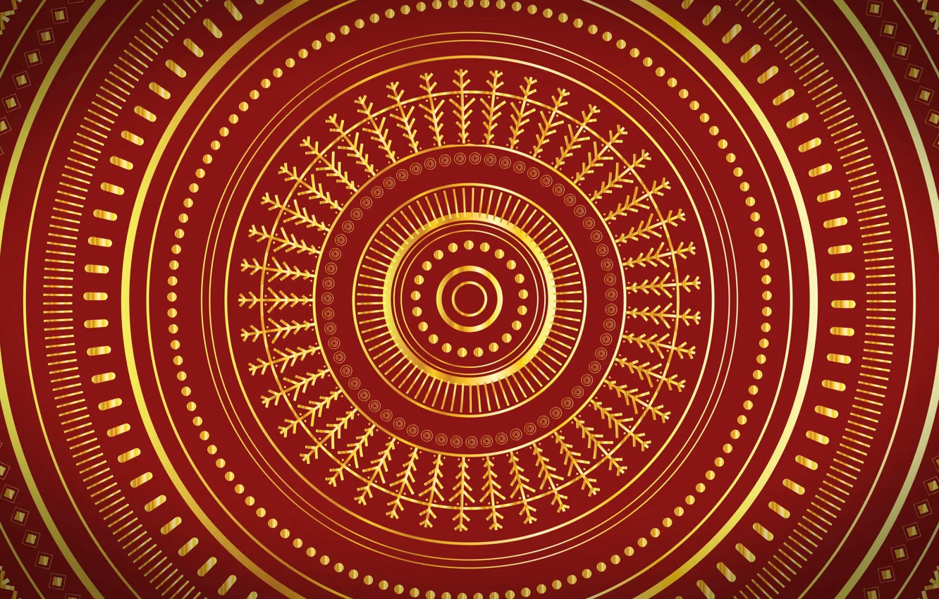 Photo wallpaper pattern, round, ring, ornamen