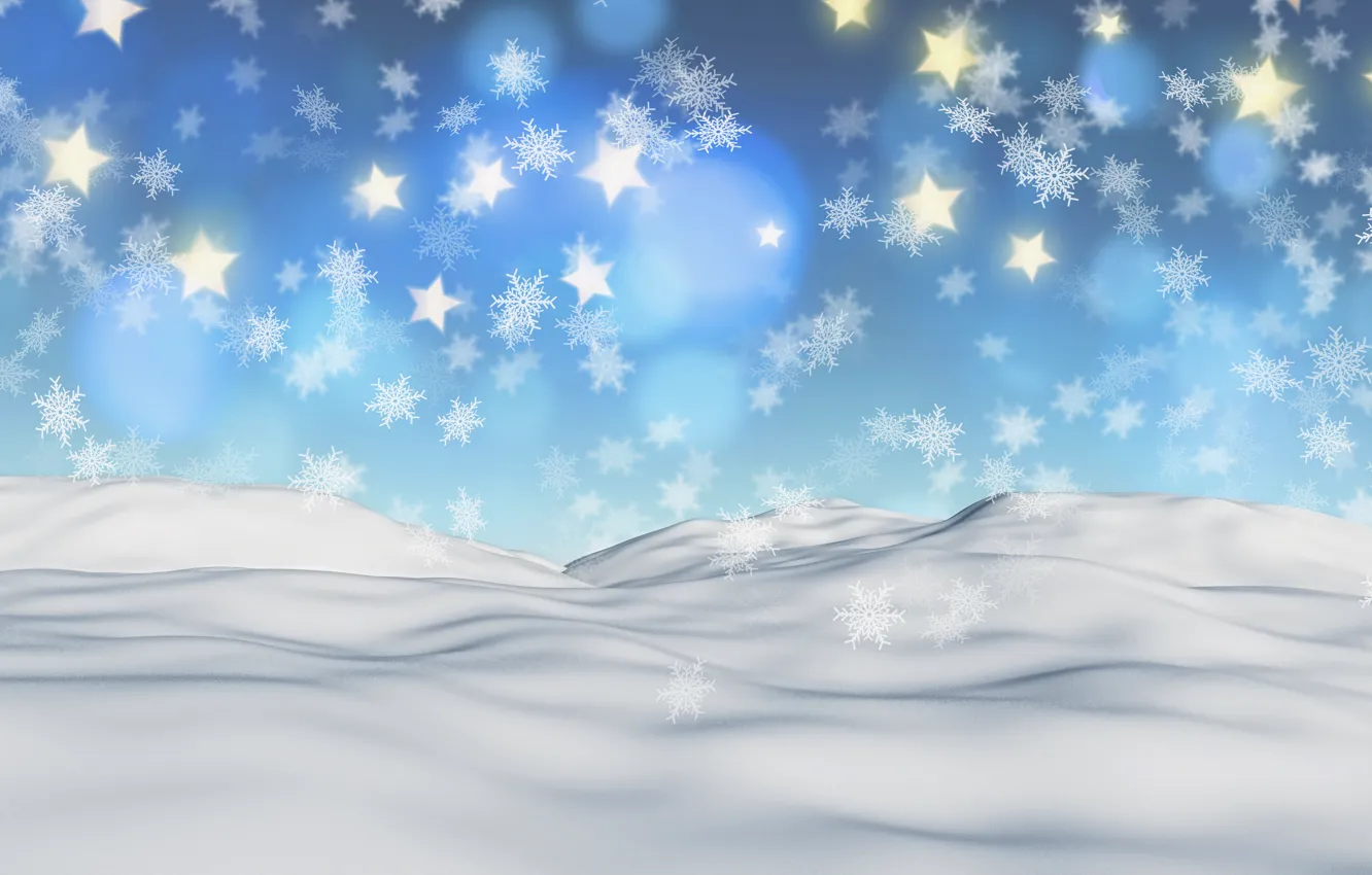 Photo wallpaper winter, snow, snowflakes, background, Christmas, winter, background, snow