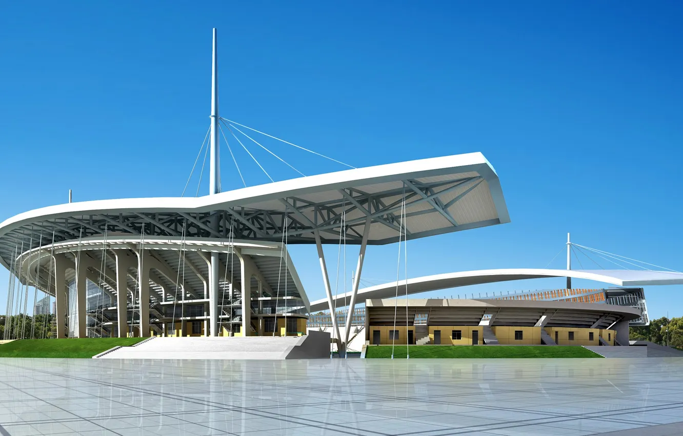 Photo wallpaper the sky, the city, building, architecture, the project