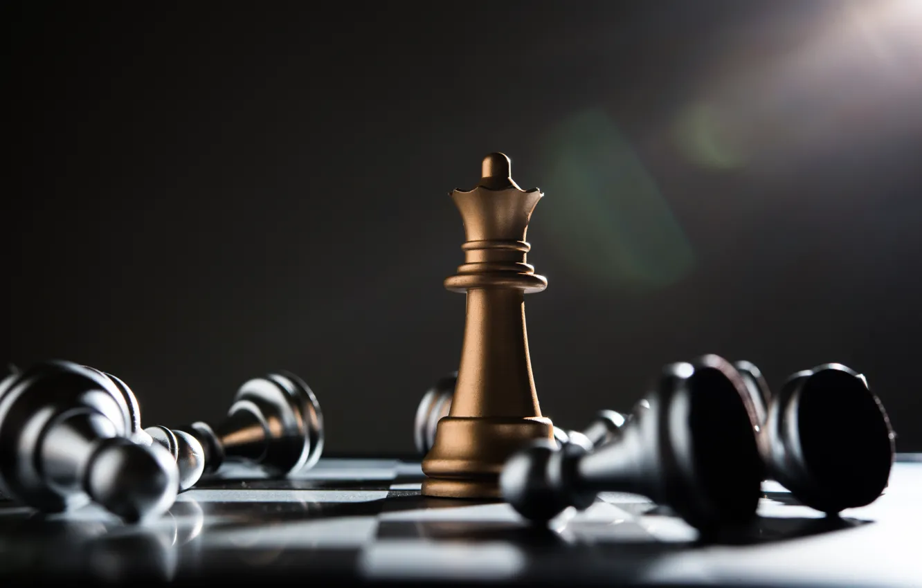 Photo wallpaper chess, victory, king