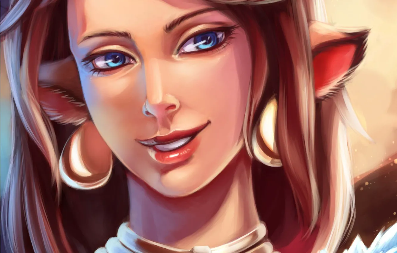 Photo wallpaper look, decoration, smile, fiction, hair, art, ears