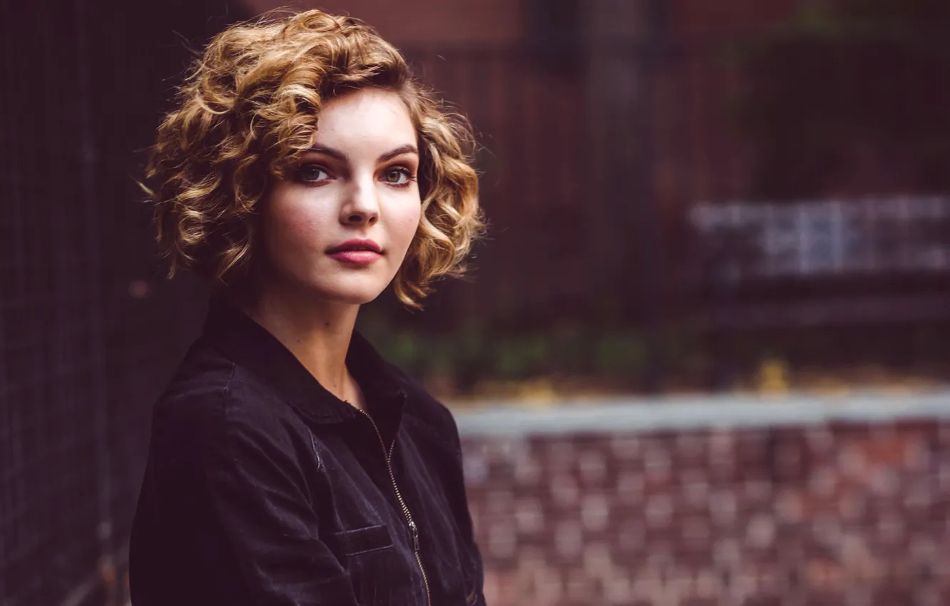 Photo wallpaper background, model, makeup, actress, jacket, hairstyle, brown hair, photoshoot