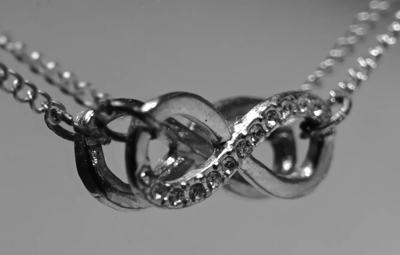 Photo wallpaper macro, infinity, jewelry