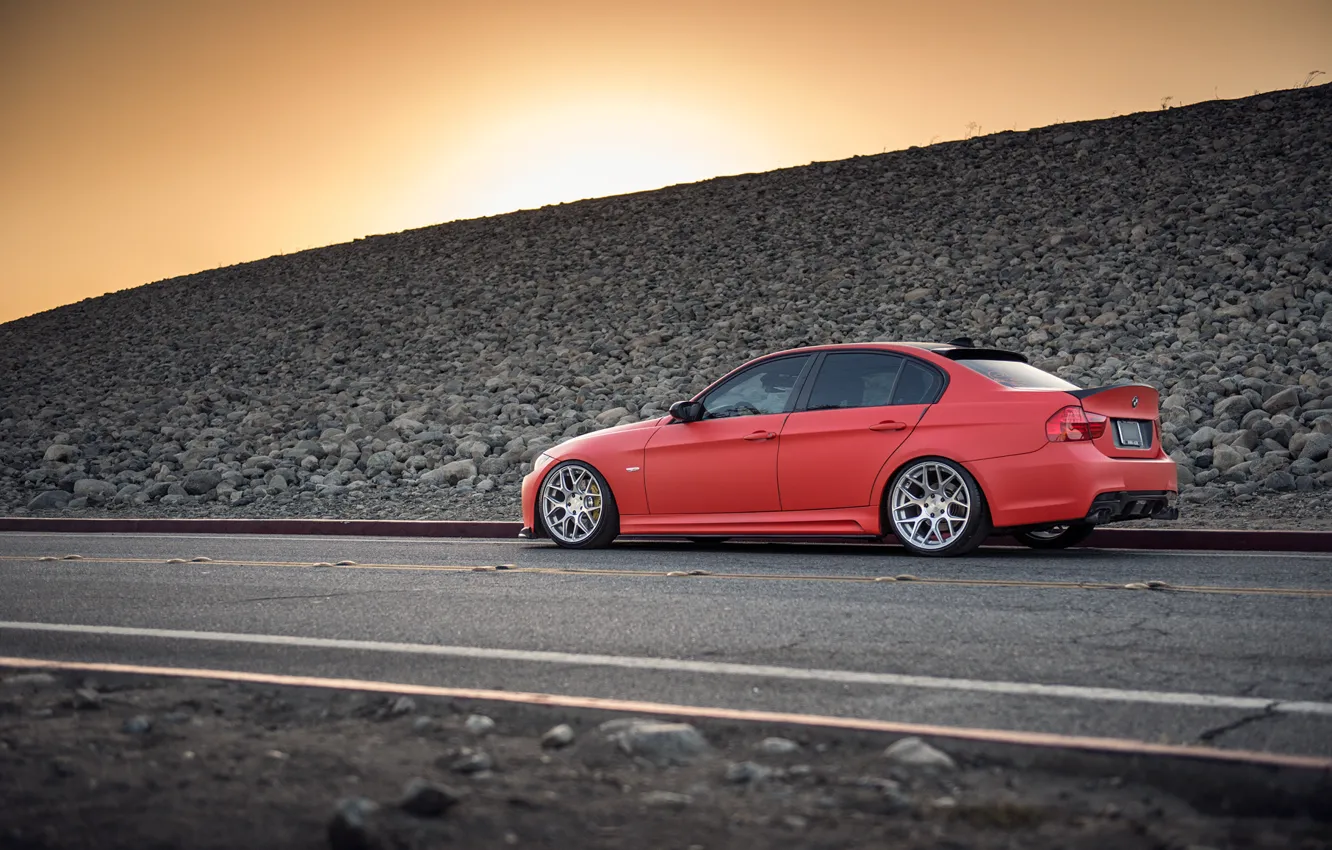 Photo wallpaper tuning, BMW, BMW, Red, red, tuning, 335i, E90