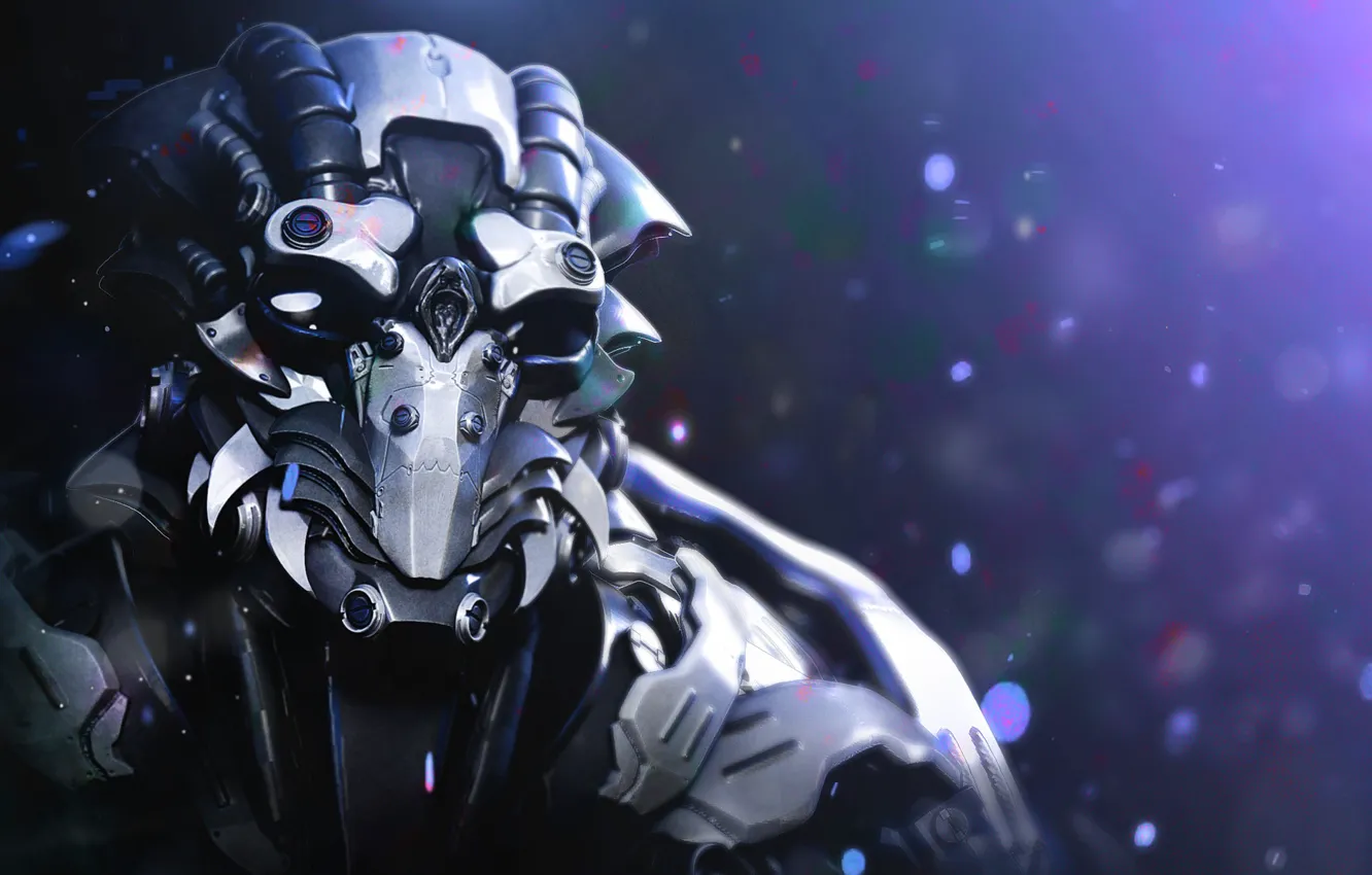 Photo wallpaper face, fiction, robot, art, mecha, art, Characters, Creatures